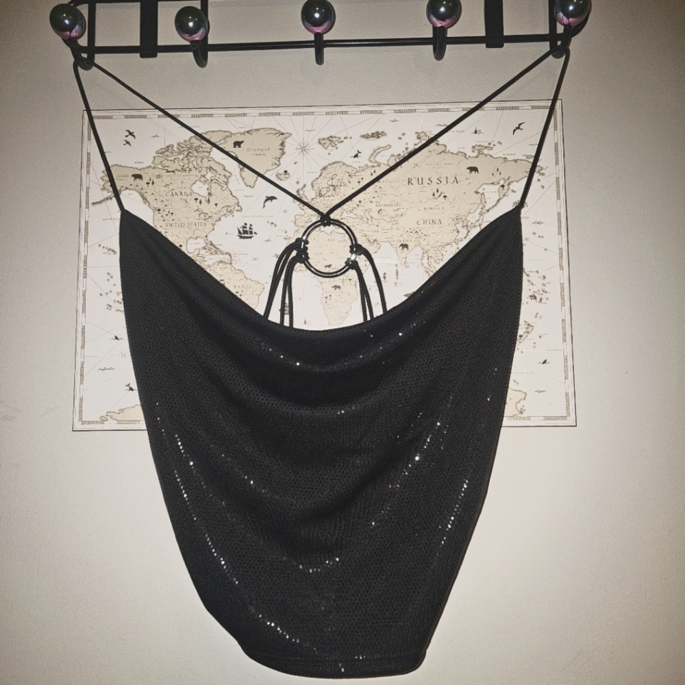 Women's Shiny black Rue 21 Large Top